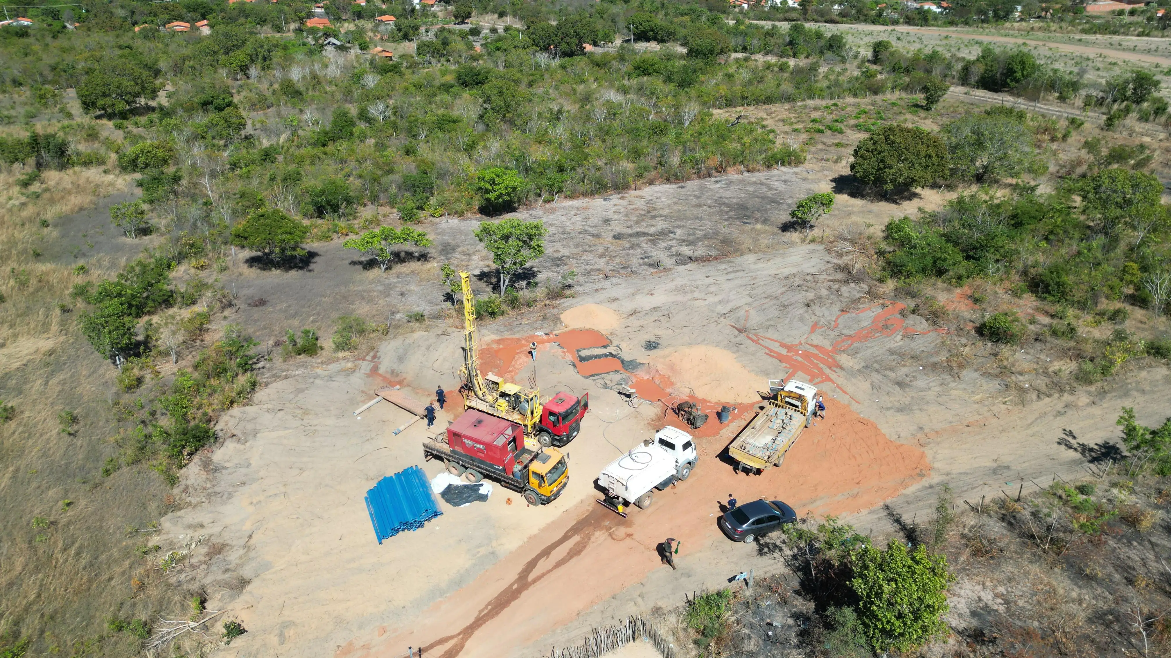 Foto 1 – Prefeitura de Matões inicia construção de poço tubular no bairro Bacuri